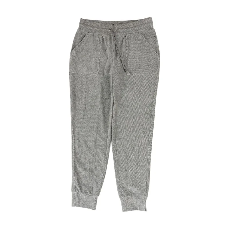 Gray Solid Joggers Pants Soft Cotton Pants