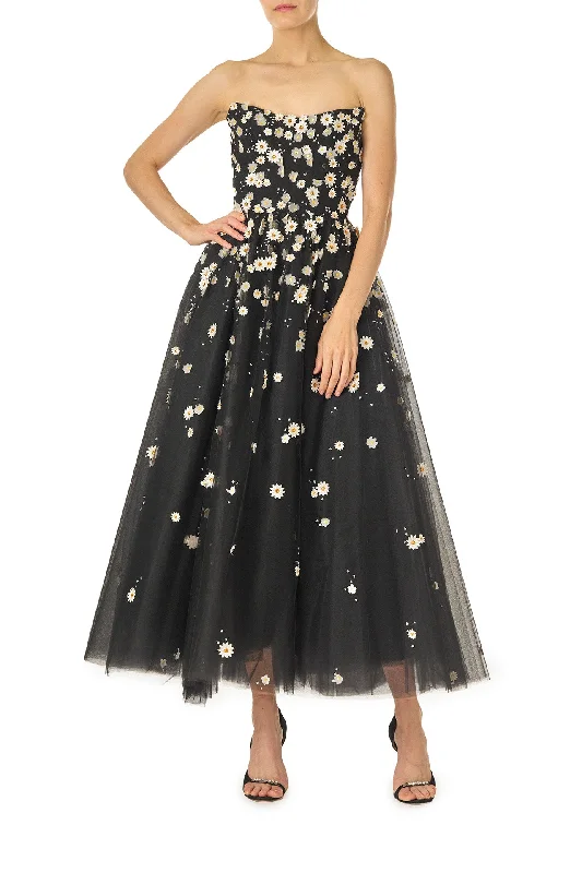 Daisy Embroidered Tulle Dress Tunics Sophisticated sleek