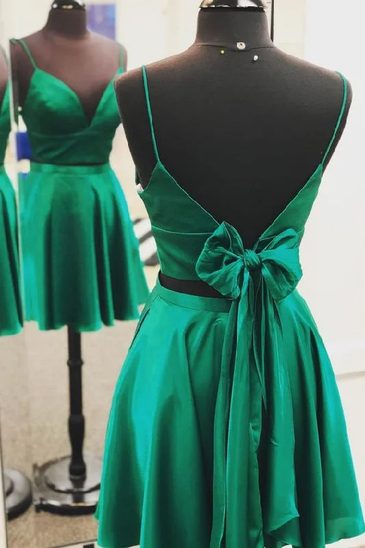 modest 2 pieces homecoming party dresses with bowknot,  cg8300 Crew Neckline Sporty
