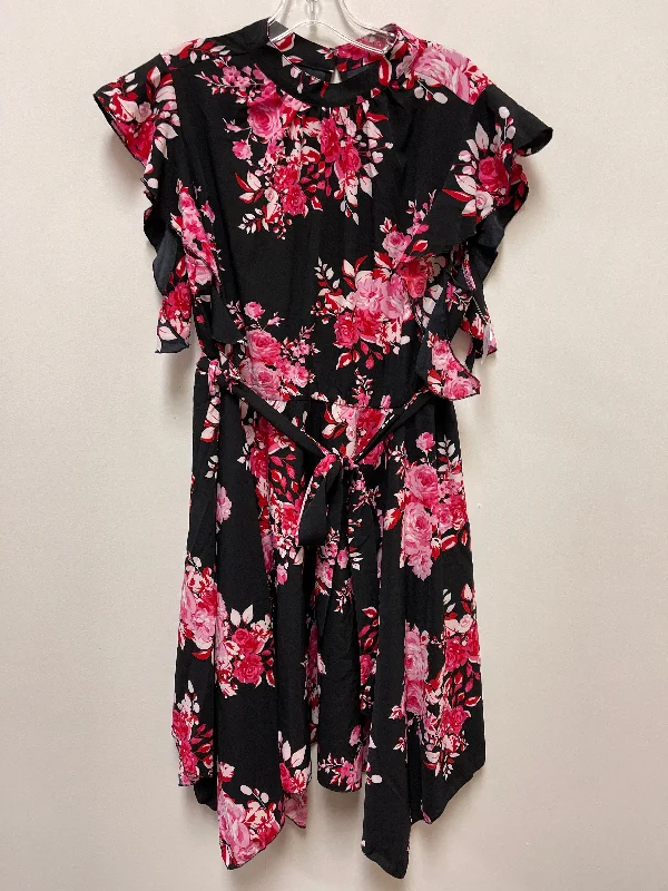 Dress Casual Midi By Shein In Black & Red, Size: 1x Tunics Favorite customer