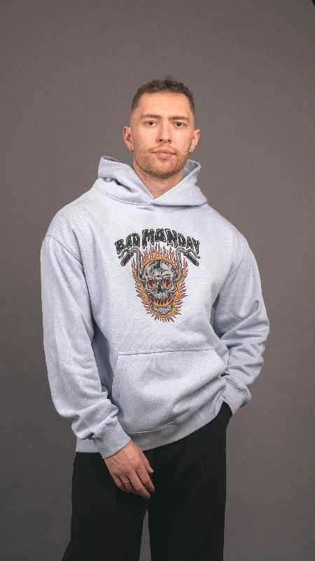 Oversized Ride Or Die Hoodie / Front Print Hoodie with Front Slit Layering Stylish