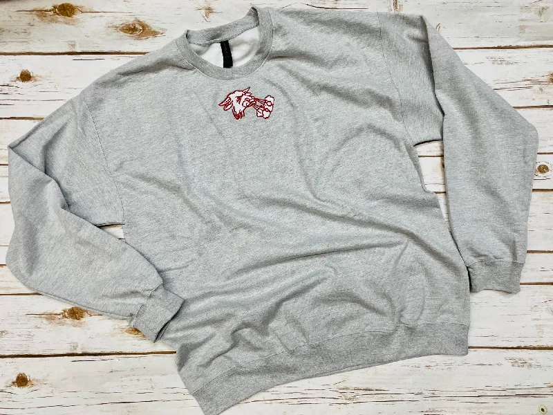 Bull Sweatshirt Hoodie with Hidden Zipper Minimalist Clean