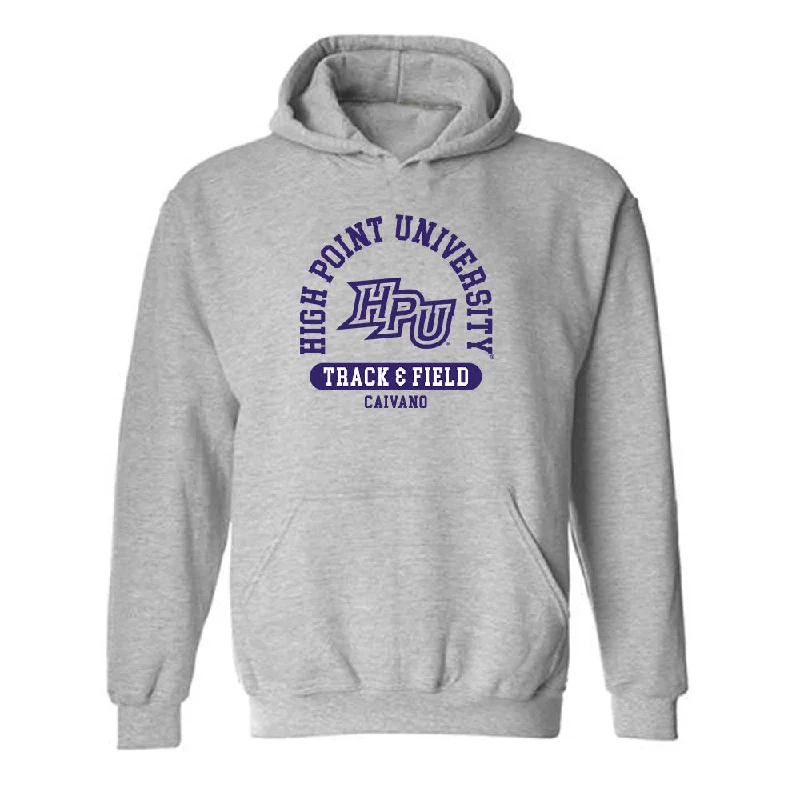 High Point - NCAA Women's Track & Field (Outdoor) : David Caivano - Hooded Sweatshirt Classic Fashion Shersey Hoodie with Slim Fit Tailored Modern