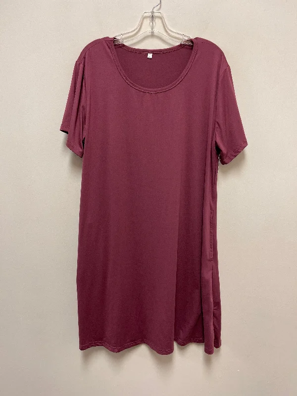 Dress Casual Short By Clothes Mentor In Mauve, Size: 3x Tunics Wedding white