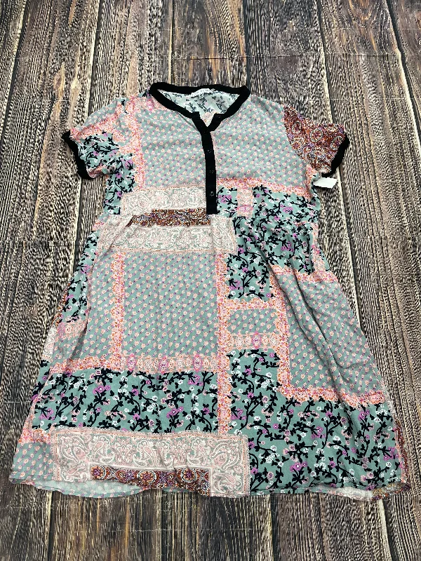 Green Dress Casual Short Clothes Mentor, Size 1x Tunics Luxurious high-end