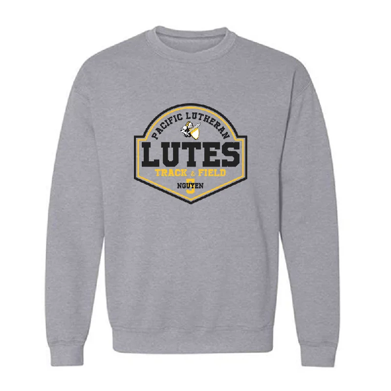 PLU - NCAA Women's Track & Field (Outdoor) : Kristine Nguyen - Crewneck Sweatshirt Classic Fashion Shersey Hoodie with Applique Textured Unique