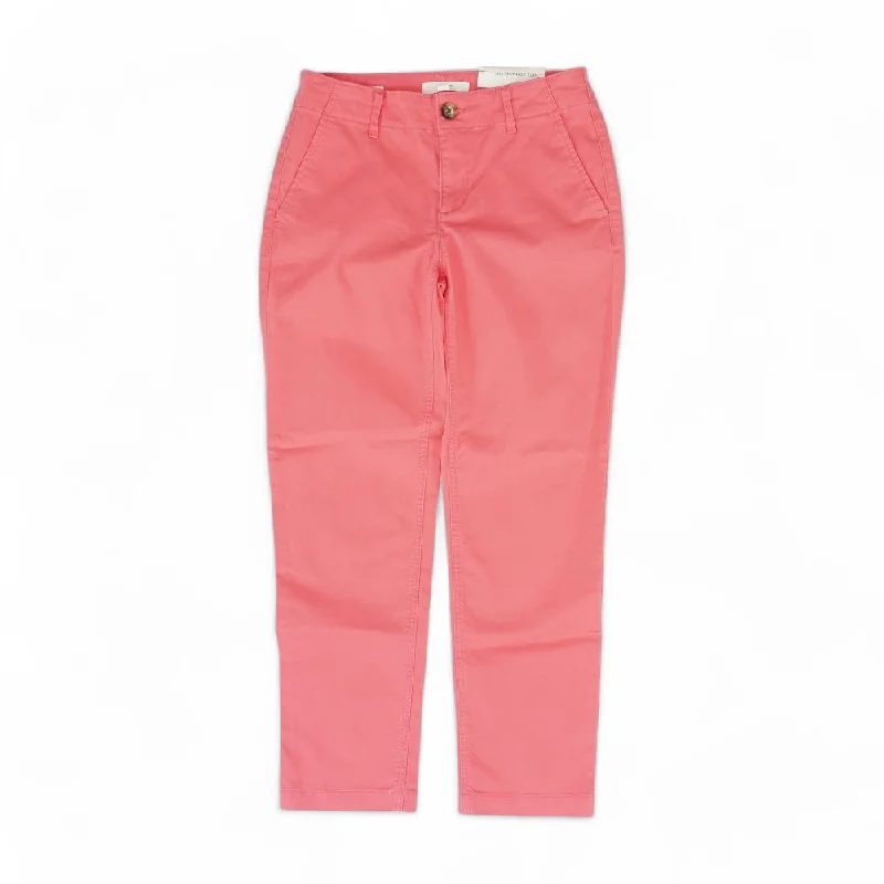 Pink Solid Chino Pants Trendy Printed Pants
