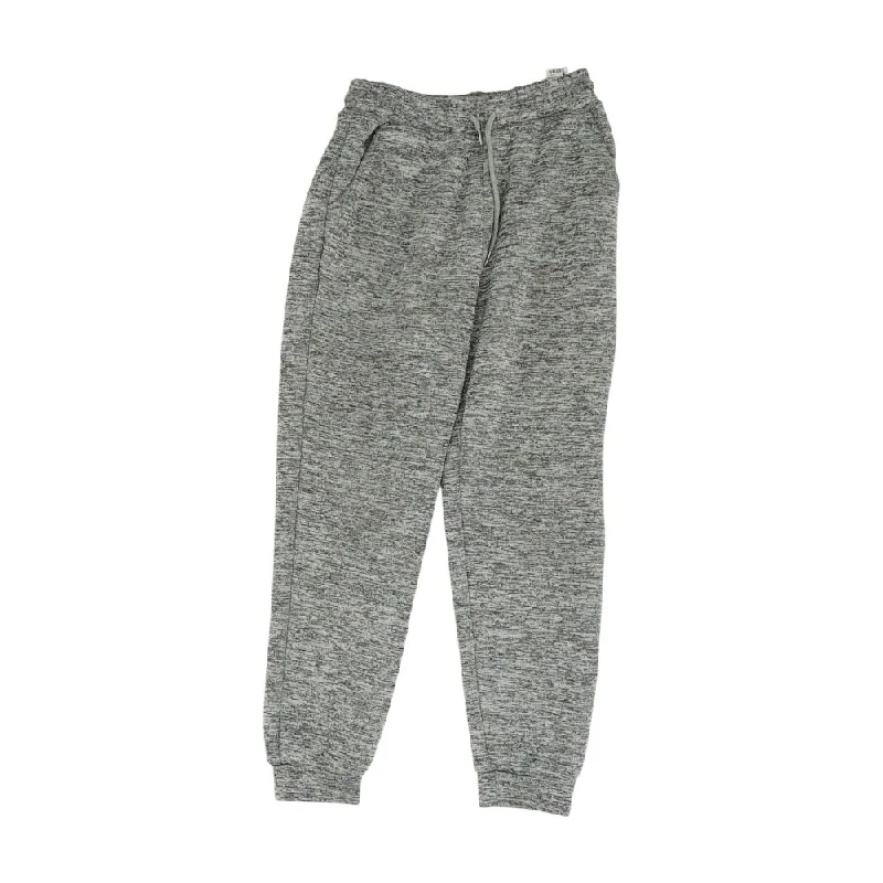 Gray Solid Joggers Pants Comfortable Wide-Leg Pants