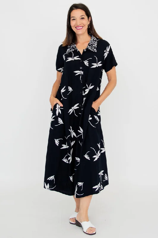 Cissy S/S Dress, BW Dragonfly Tunics Long Elegant