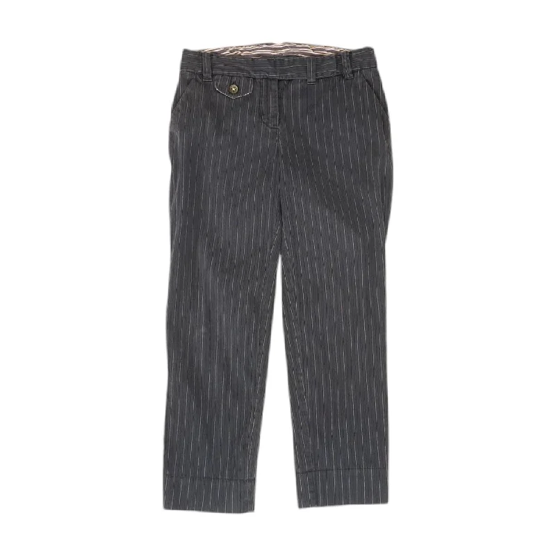 Blue Striped Active Pants Elegant Palazzo Trousers