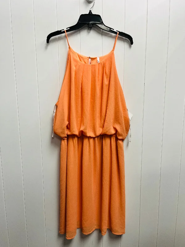 Dress Party Short By Clothes Mentor In Orange, Size: 3x Elegant Long Evening