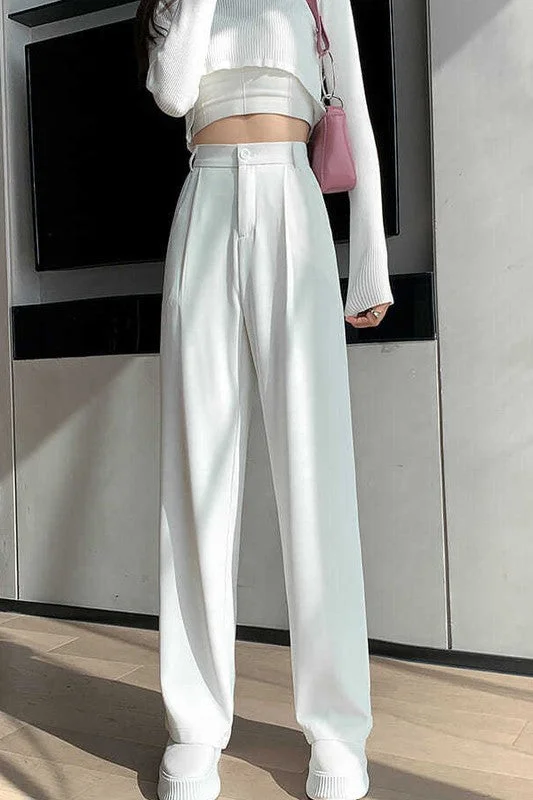 WOMEN WIDE LEG PANTS Classic Straight-Leg Pants