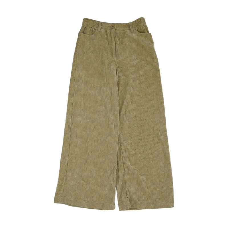 Tan Solid Dress Pants Classic Flared Pants