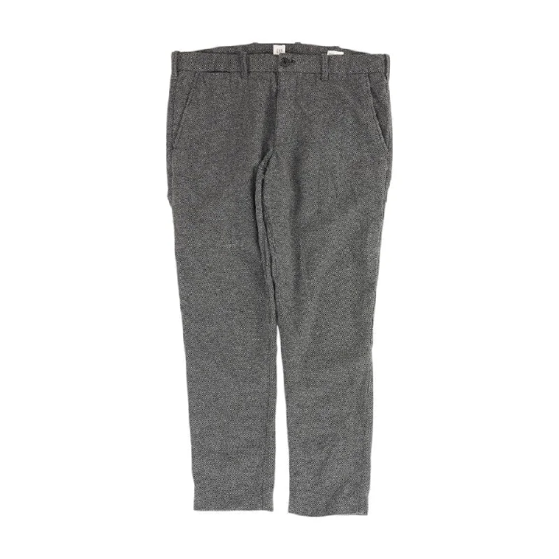 Gray Misc Dress Pants Formal Linen Trousers