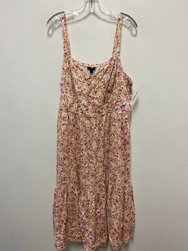 Dress Casual Midi By Torrid In Floral Print, Size: 2x Tunics Sophisticated sleek