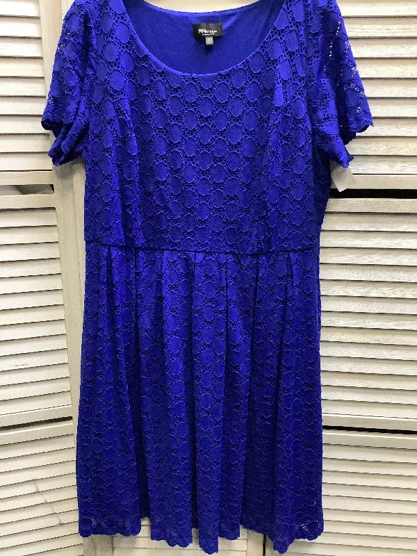 Blue Dress Casual Midi Clothes Mentor, Size 2x Maxi Flowy Bohemian