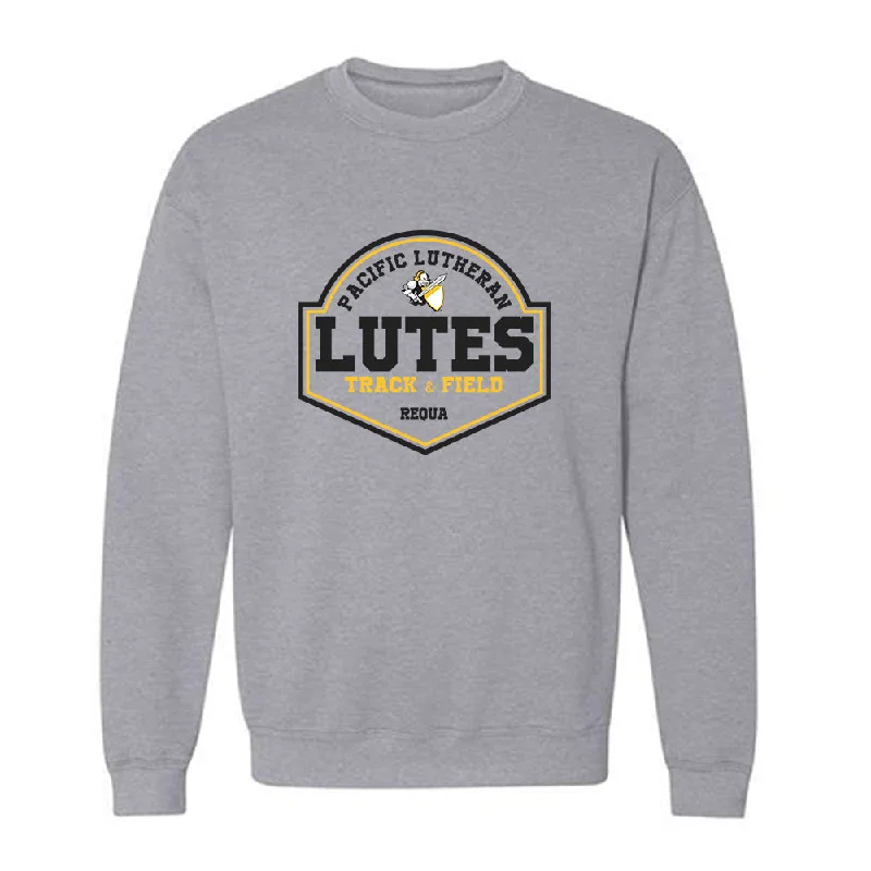 PLU - NCAA Women's Track & Field (Outdoor) : Madelyn Requa - Crewneck Sweatshirt Classic Fashion Shersey Hoodie with Zipper Placket Modern Functional