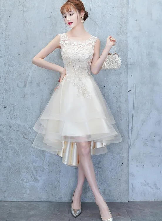 Lovely Round Neckline High Low Party Dress, Tulle homecoming Formal Dress cg2598 Tunics Bestseller popular