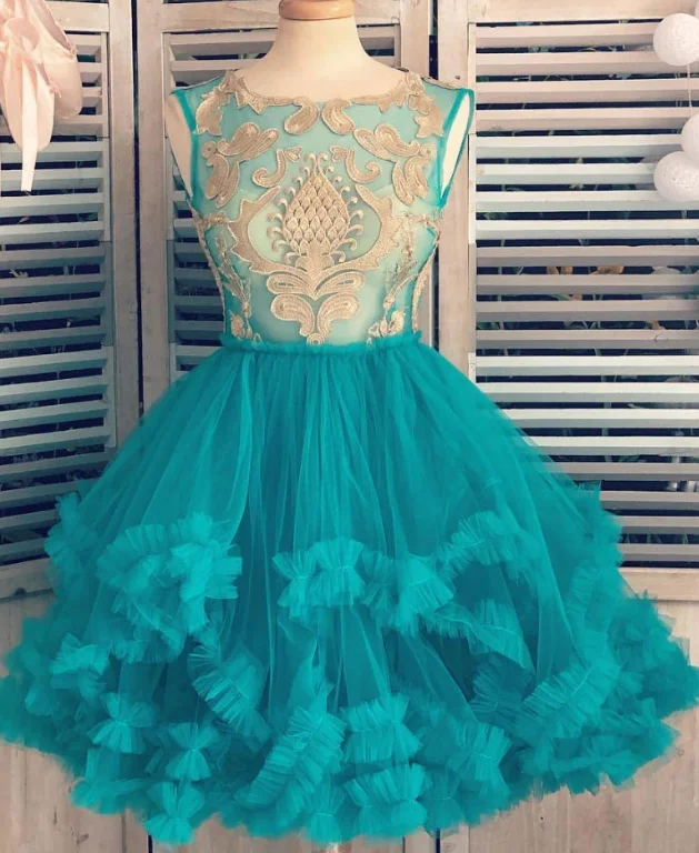 Green tulle lace short party dress, green lace homecoming dress cg4988 sweetheart Neckline Romantic