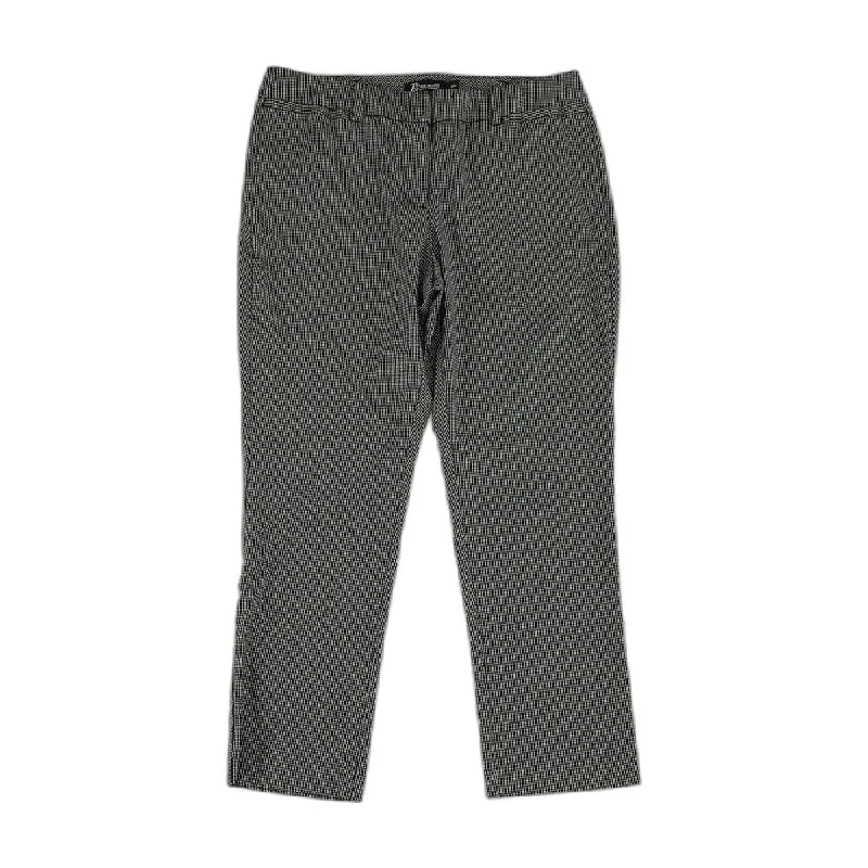 Black Plaid Pants Comfortable Wide-Leg Pants