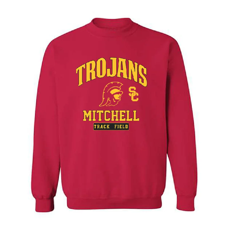 USC - NCAA Women's Track & Field (Outdoor) : Matteo Mitchell - Crewneck Sweatshirt Classic Fashion Shersey Hoodie with Pattern Geometric Abstract