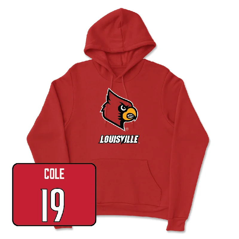 Red Women's Lacrosse Louie Hoodie - Abby Cole Hoodie with Hem Detail Decorative Unique