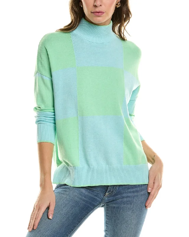 WISPR Mock Neck Silk-Blend Sweater Stylish Fashionable Trendy