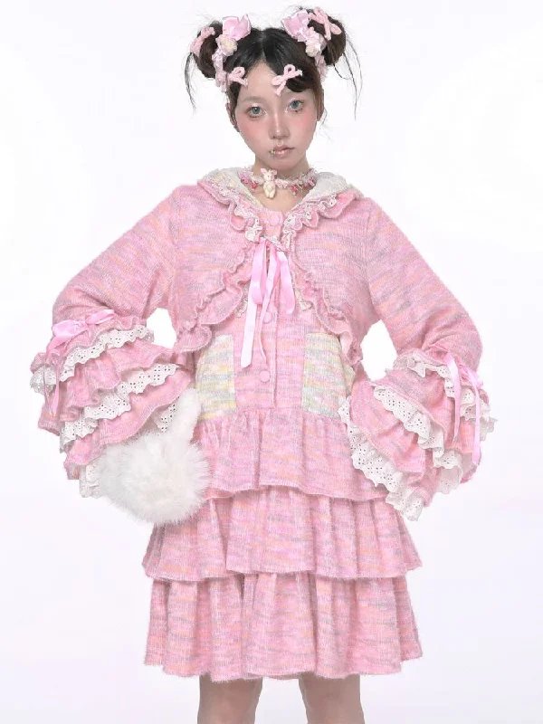 Lolita Pink Niche Jacket【s0000010013】 Jersey Jacket Tulle Jacket Batik Jacket