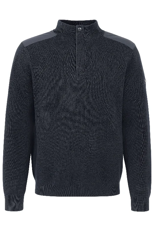 Troyer 1/4 Zip Knit Sweater 7500-65545B Ribbed Striped Patterned