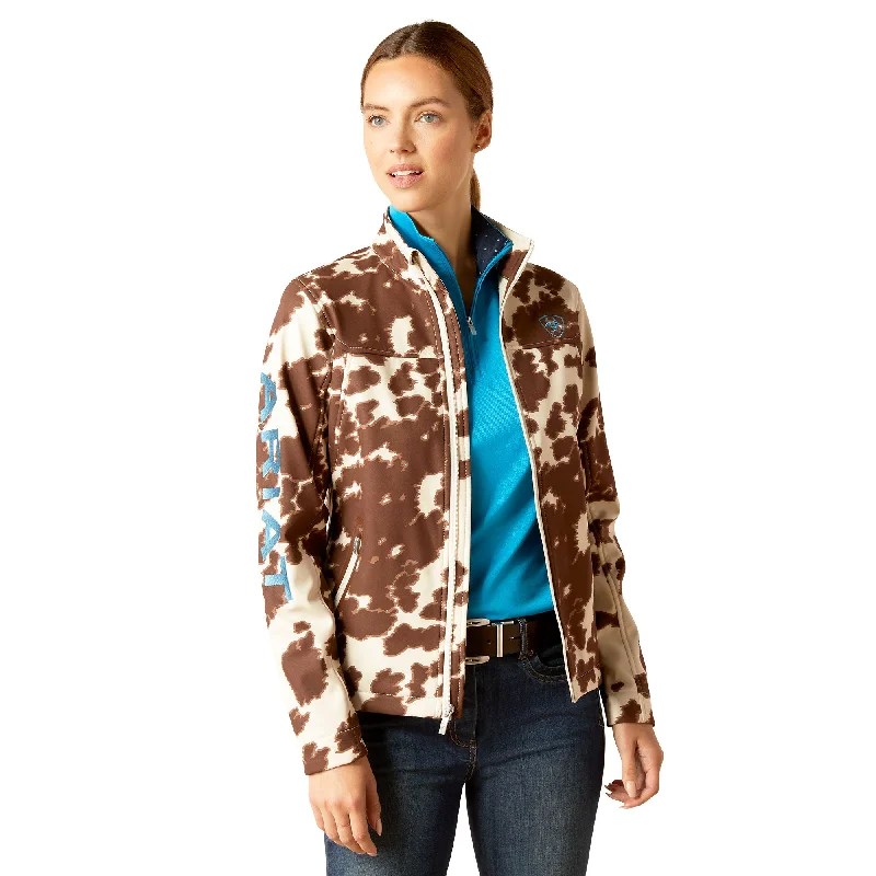 Ariat Ladies New Team Softshell Pony Print Jacket 10046487 Fitted Jacket Loose Jacket Oversized Jacket