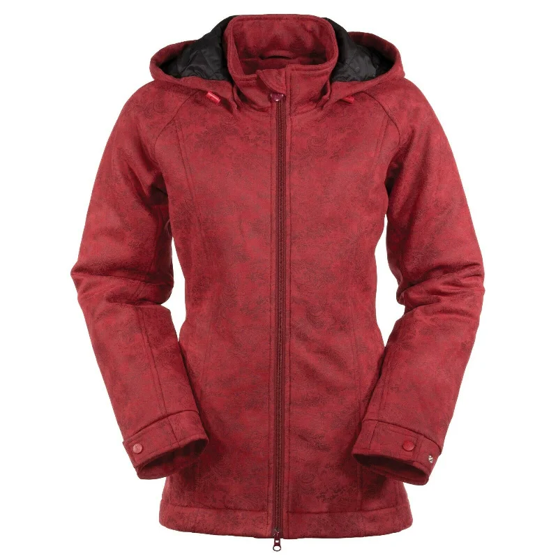 Outback Trading Ladies Brookside Garnet Jacket 29962-GAR Knit Jacket Woven Jacket Fleece Jacket