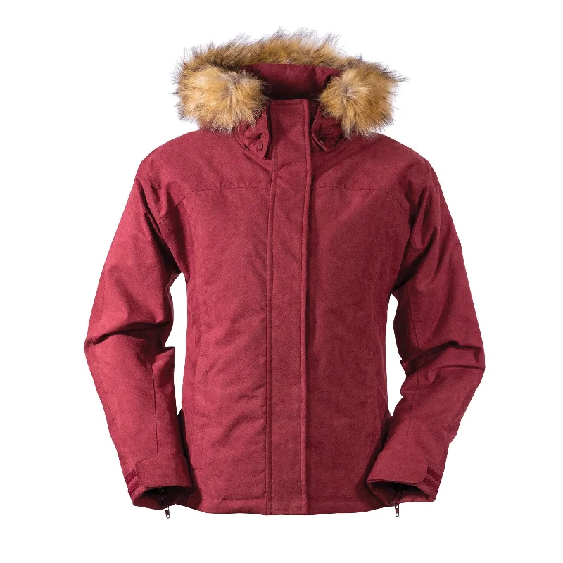 Outback Trading Company Ladies Gold Cup Wine Jacket 2377-WIN Wool Fabric Cashmere Fabric Tweed Fabric