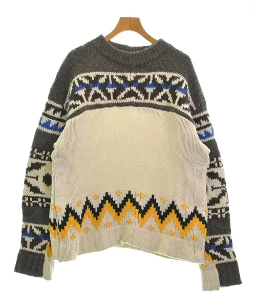 sacai Sweaters Mesh Sweater Canvas Denim