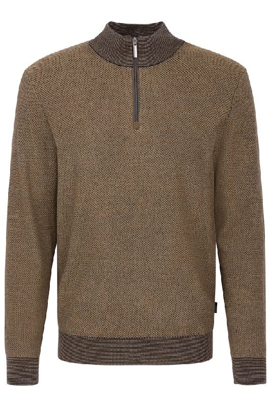 Troyer 1/4 Zip Sweater 7500-65533B Handmade Hand-knitted Hand-woven