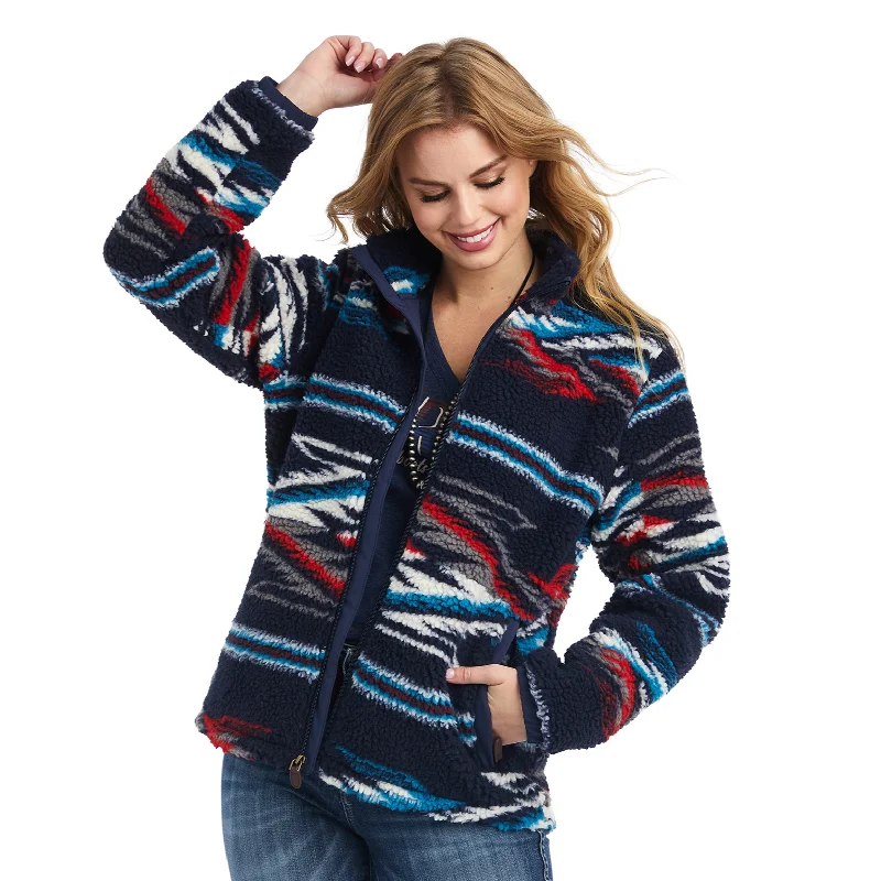 Ariat® Ladies Chimayo New Mexico Navy Fleece Jacket 10042189 Fitted Jacket Loose Jacket Oversized Jacket
