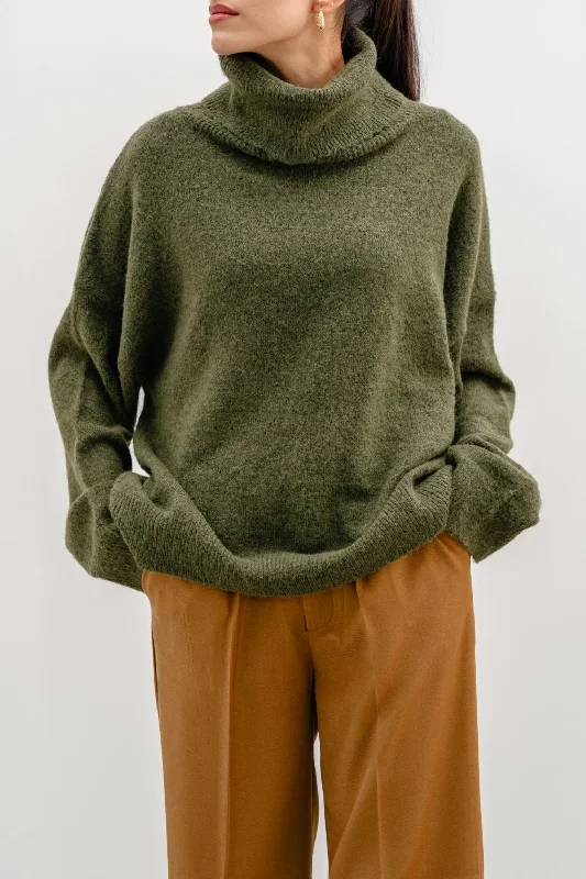 MANHATTAN HIGH NECK SWEATER Sequined Glittery Shiny