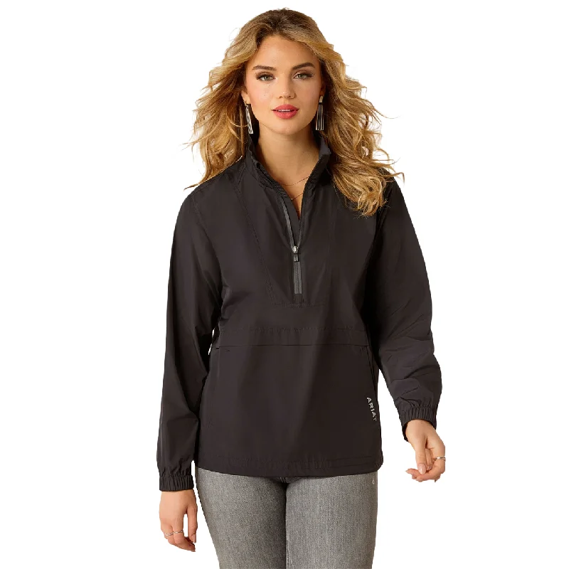 Ariat Ladies Whisper Black Pullover Jacket 10054847 Chenille Fabric Brocade Fabric Lace Fabric