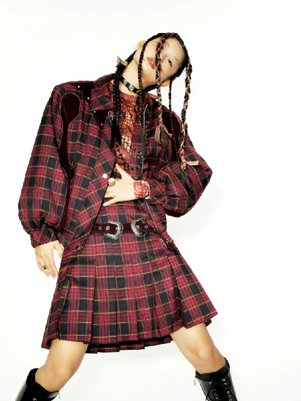 Cubic Stripe Design Short Jacket Set【s0000006259】 Jersey Jacket Tulle Jacket Batik Jacket