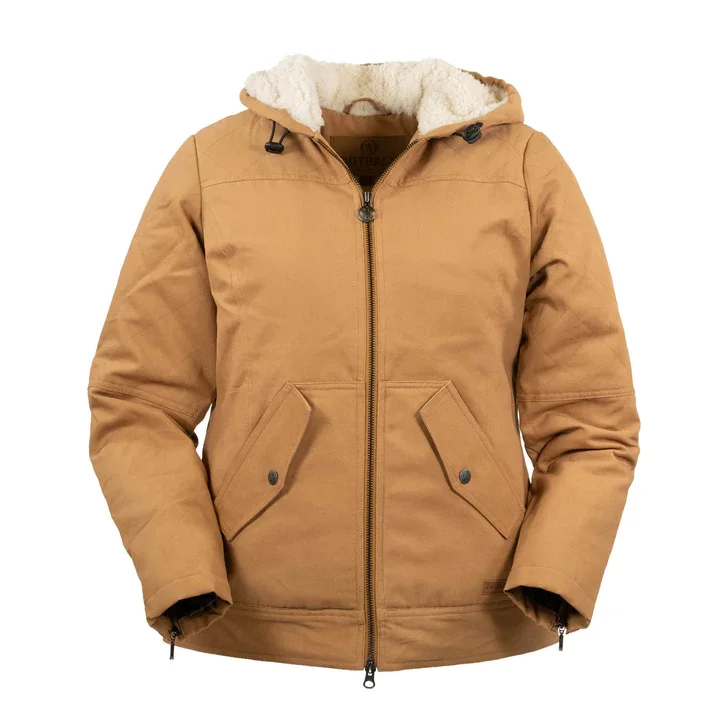 Outback Trading Company Canvas Heidi Brown Jacket 29851-CVS Toggled Jacket Drawstring Jacket Belted Jacket