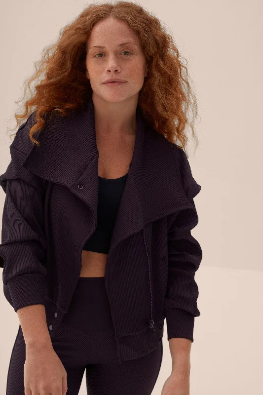 Cut Out Rib Jacket Jacket Blazer Coat