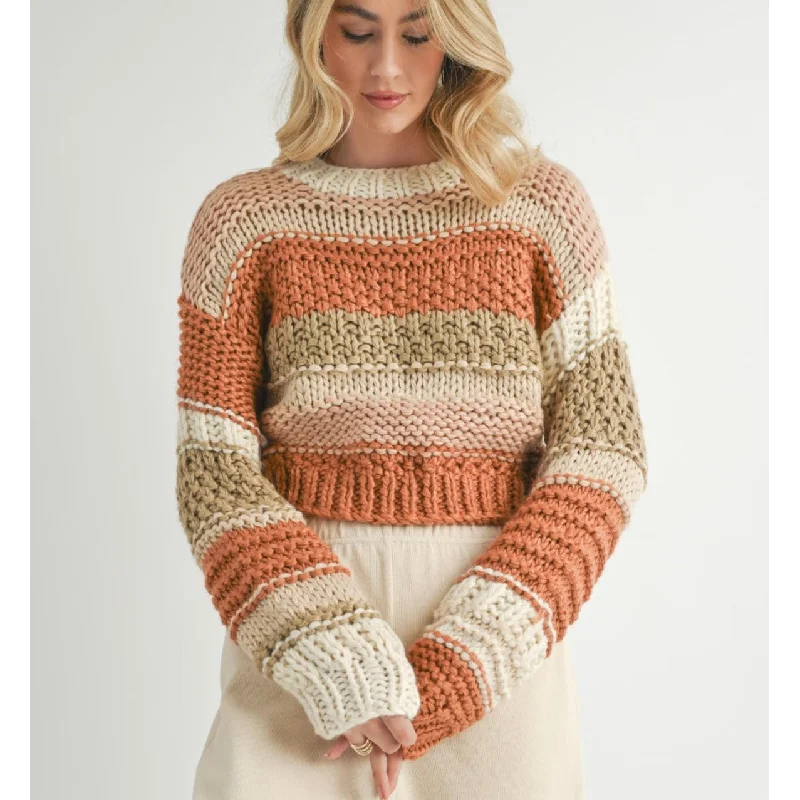 Sadie & Sage butter pecan chunky sweater Thin Thick Dense