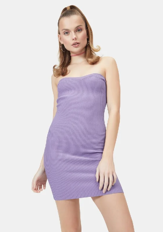 Pop To The Top Sweater Tube Dress Chenille Blend Fleece Blend Nylon Blend