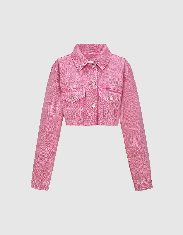 Cropped Denim Jacket Satin Jacket Silk Jacket Chiffon Jacket