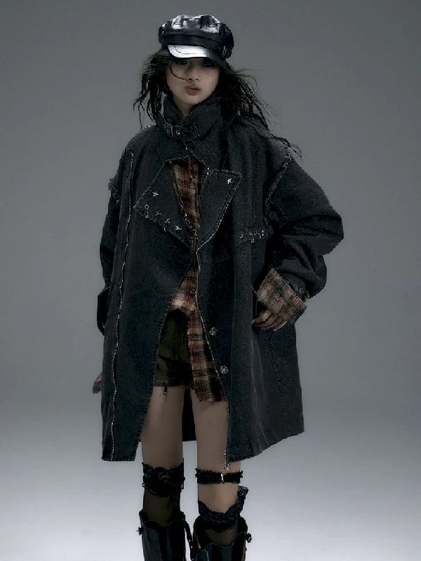 Lapel Do-Over Denim Jacket【s0000011003】 Welt Pockets Slit Pockets Flap Pockets