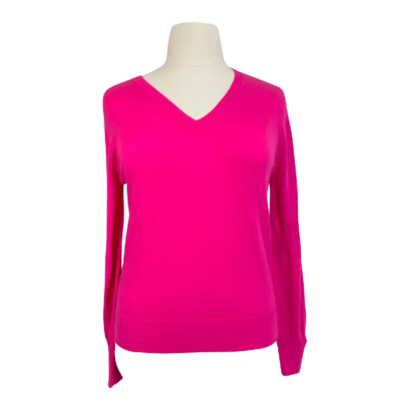 Hannah Childs 'Angelina' V-Neck Sweater in Starlight - Women's Large Jersey Fabric Tulle Fabric Batik Fabric