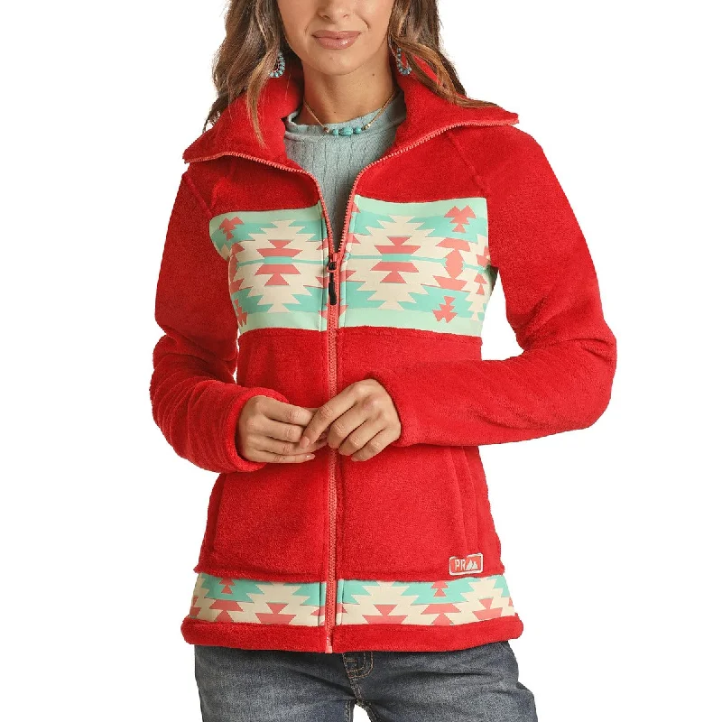 Powder River Outfitters Ladies Fleece Coral Zip Jacket 52-1053-95 Mesh Jacket Canvas Jacket Denim Jacket