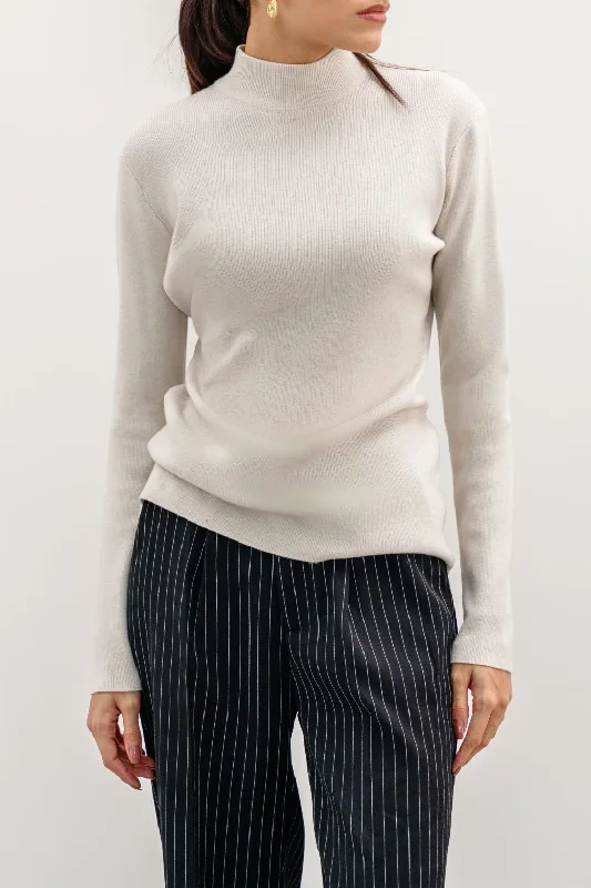 LUXURY HIGH CREW SWEATER Hooded Sweater Collared Sweater Shawl Collar
