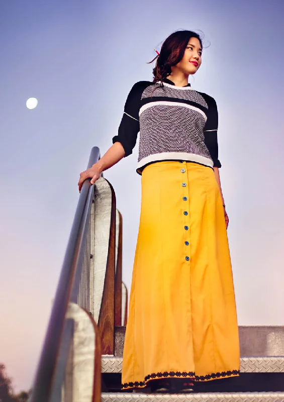 Chelsea | Button-Up Skirt Sewing Pattern low waist skirt