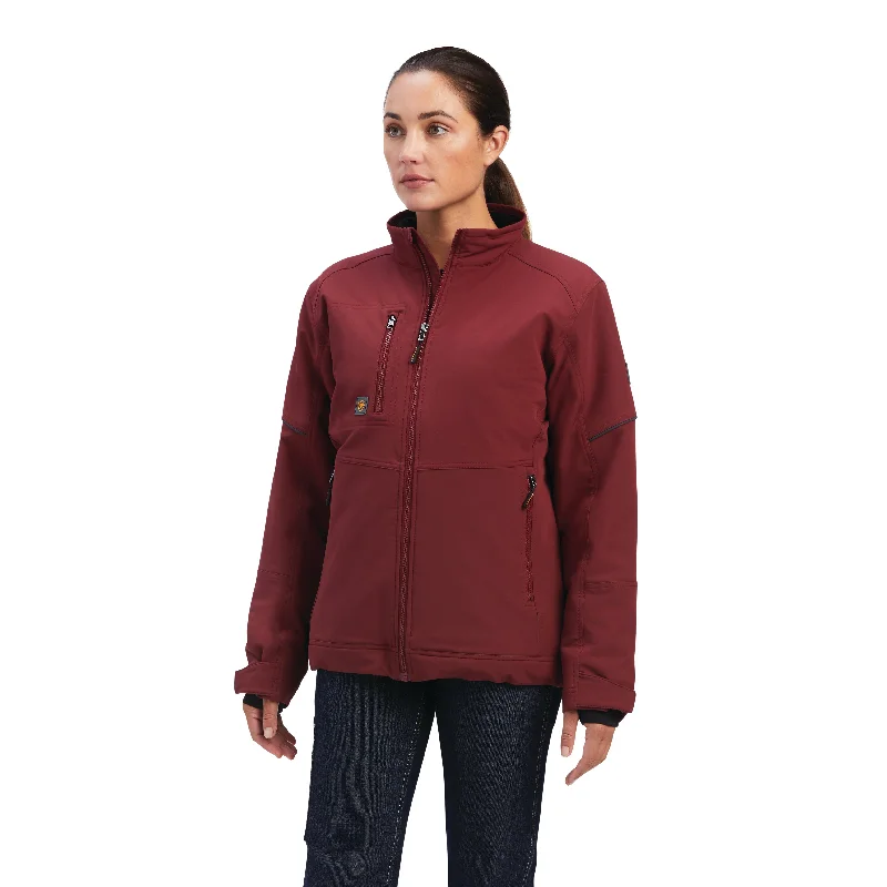 Ariat® Ladies Rebar DuraStretch Insulated Port Red Jacket 10041472 Trench Coat Raincoat Waterproof Jacket