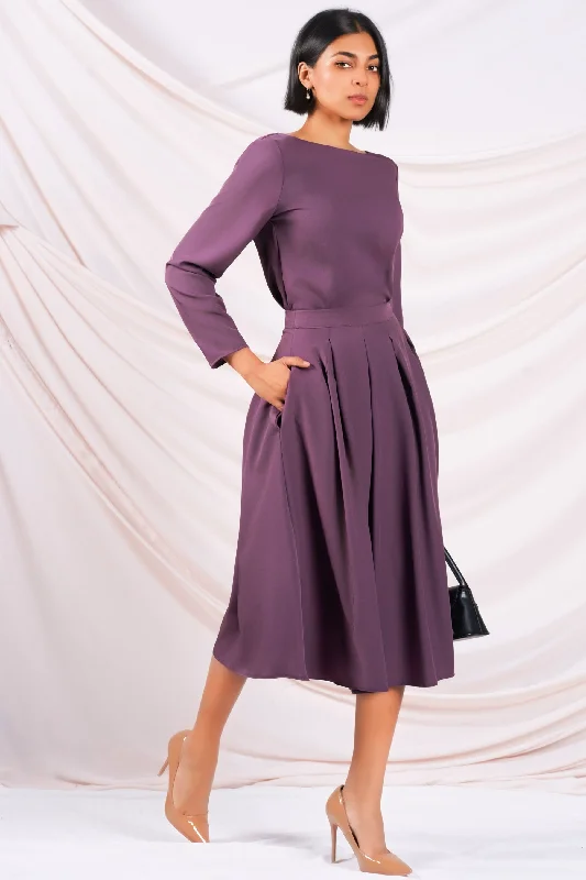Pleated Midi Skirt summer skirt style
